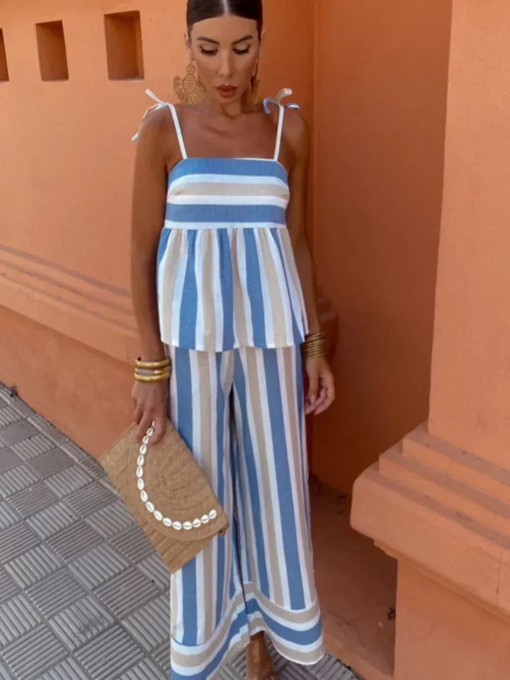 Hani - Conjunto de pantalones estampados para el verano