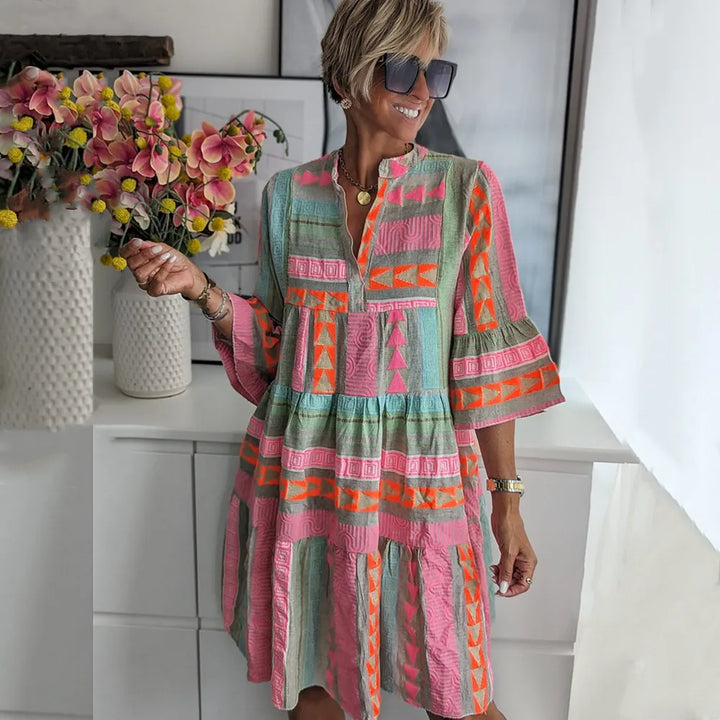 Julian – Vestido swing boho en capas