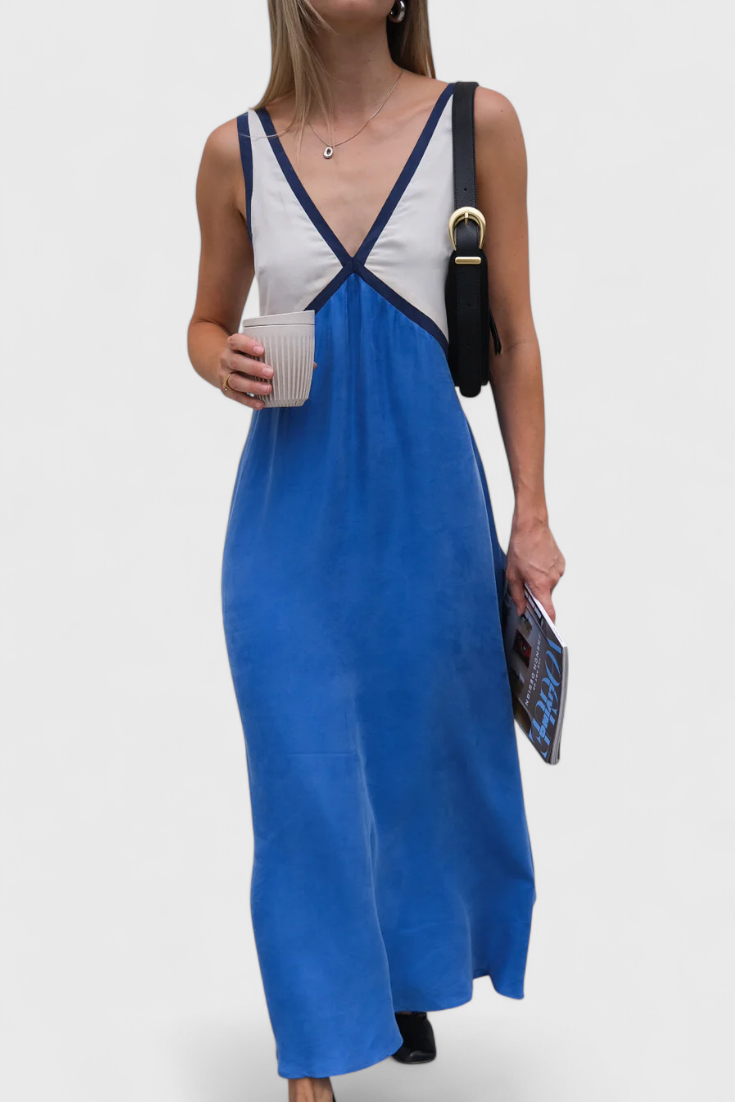 Vestido boho de verano con cuello en V