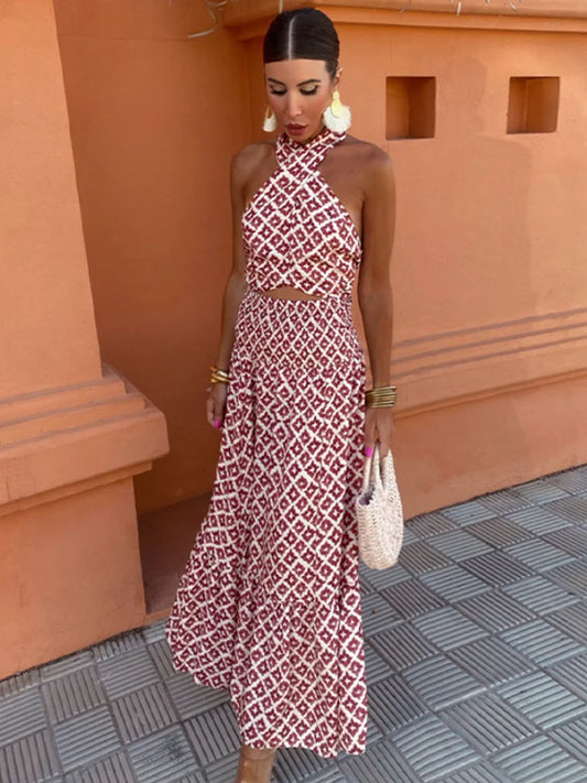 Miki - Vestido midi elegante con hombros al descubierto