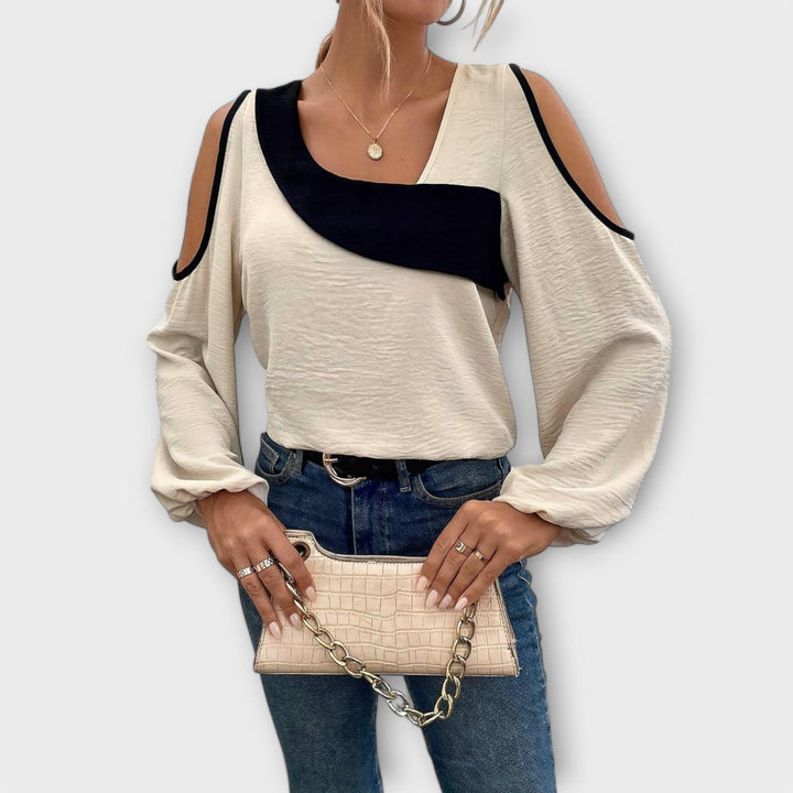 Camisa de cuello cuadrado con mangas largas Scarlet