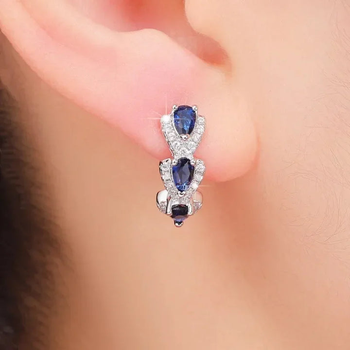 Pendientes Royal Sapphire Crest