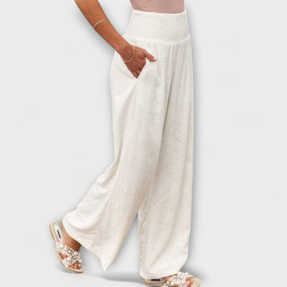 Pantalones de lino amplios y cómodos - Elegantes para cualquier evento