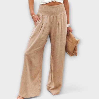 Pantalones de lino amplios y cómodos - Elegantes para cualquier evento