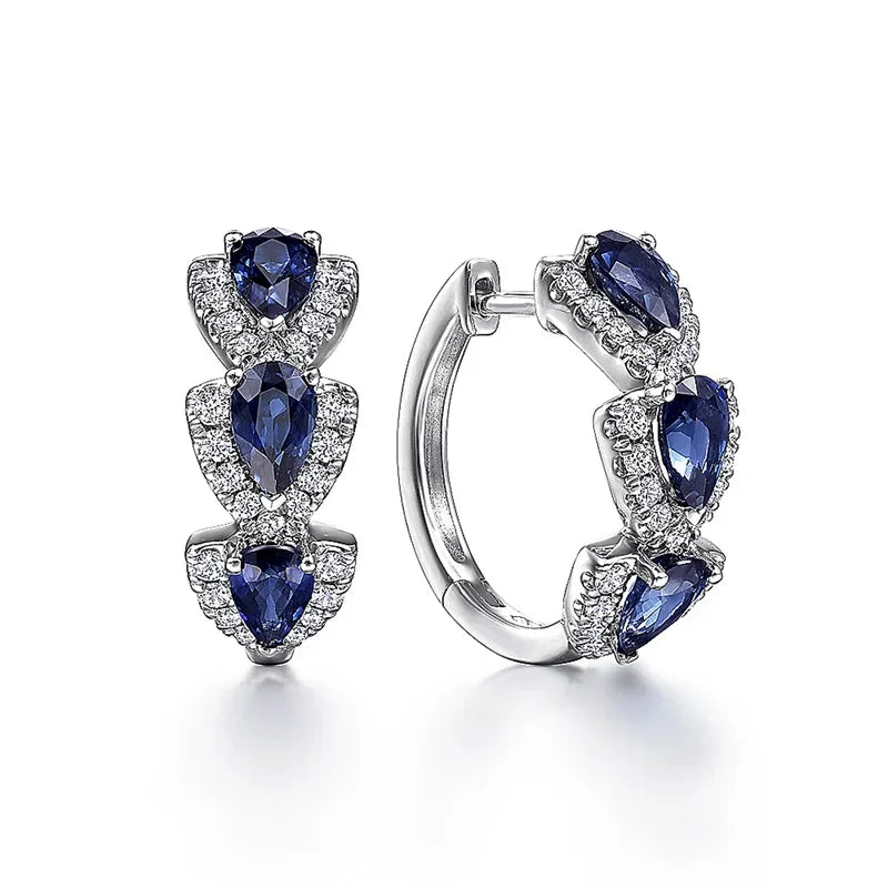 Pendientes Royal Sapphire Crest