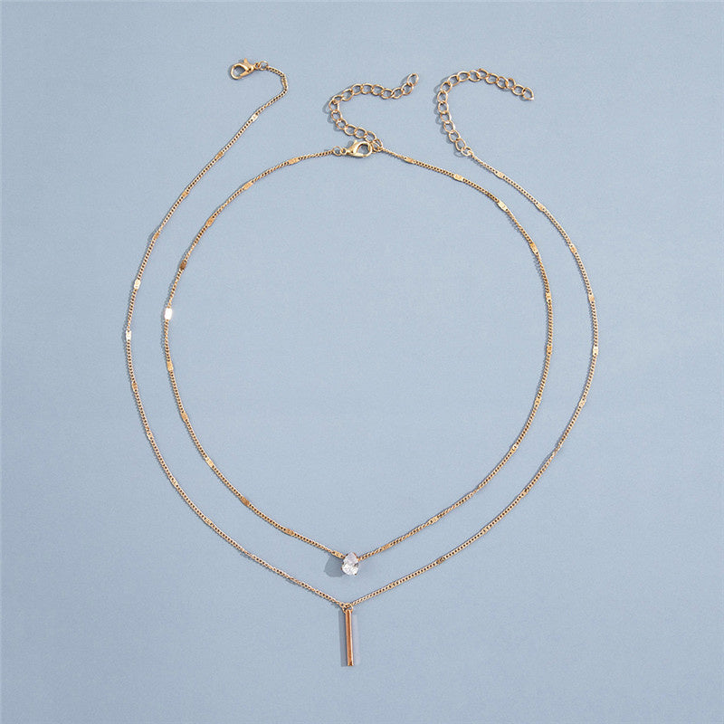 Conjunto de joyería de cuello vintage con colgantes de oro