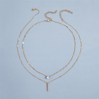Conjunto de joyería de cuello vintage con colgantes de oro