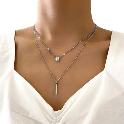 Conjunto de joyería de cuello vintage con colgantes de oro