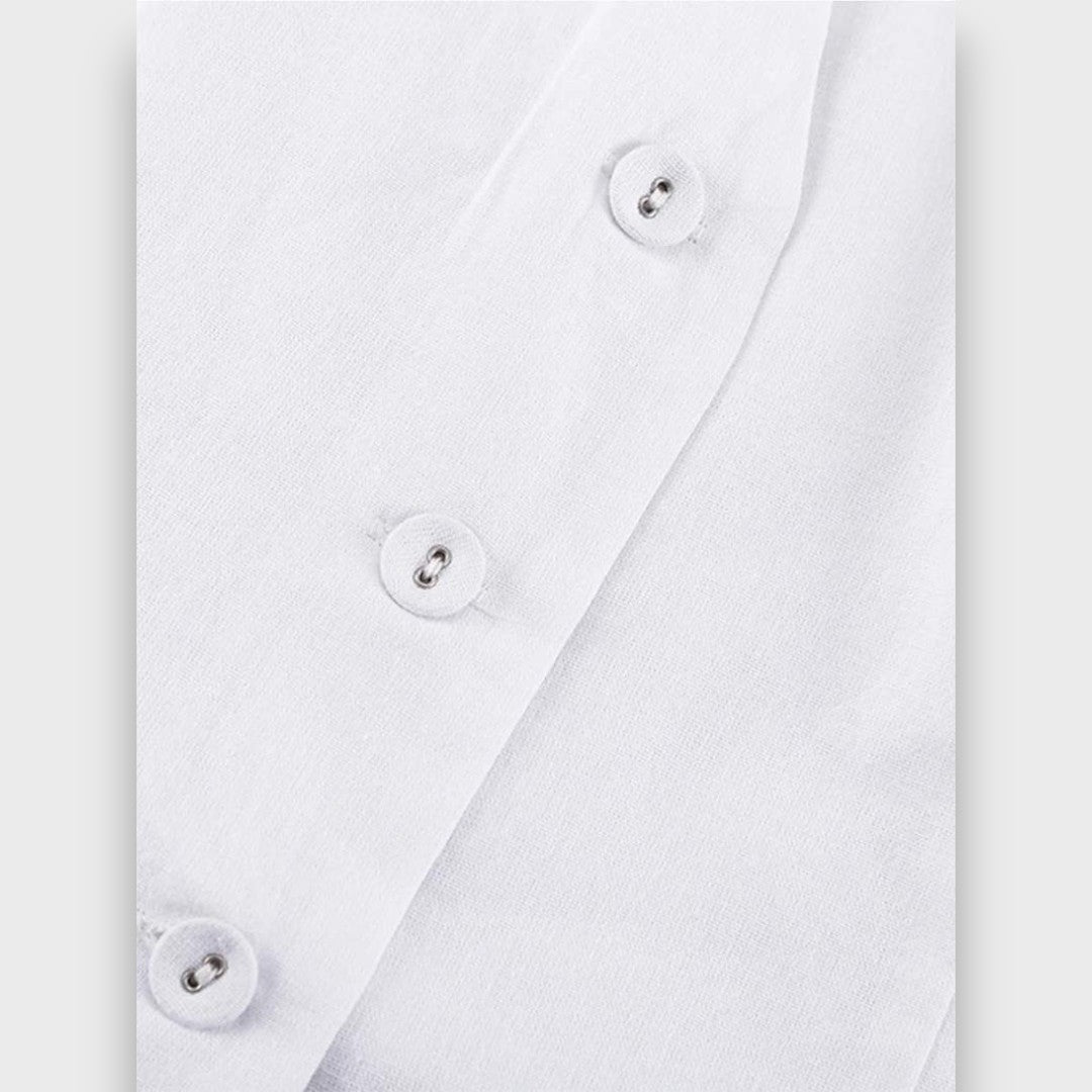 Sulan – Conjunto de lino con chaleco sin mangas