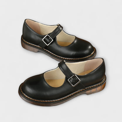 Zapatos de Mary Jane de cuero vintage para mujeres - Comodidad y estilo