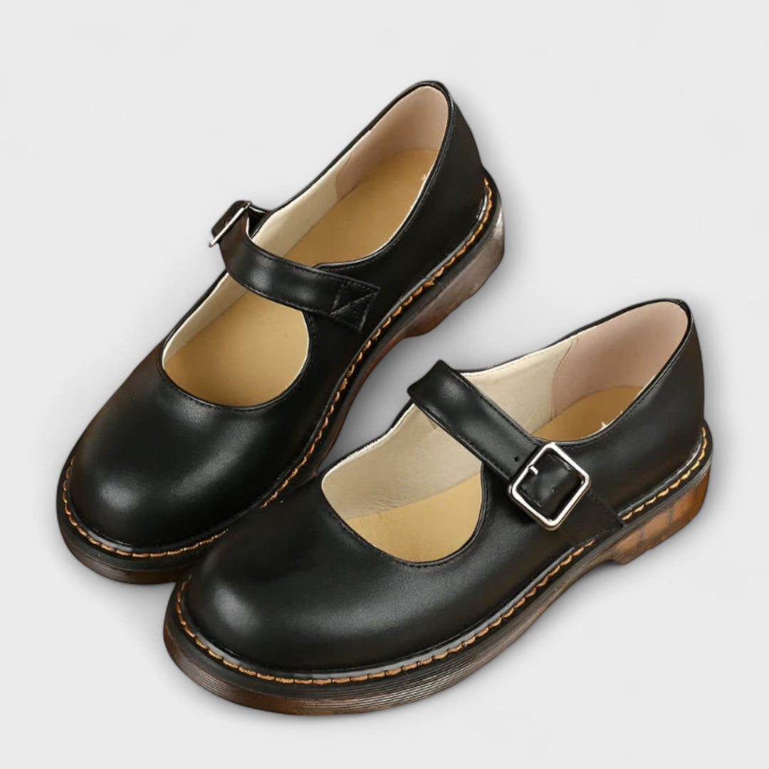 Zapatos de Mary Jane de cuero vintage para mujeres - Comodidad y estilo