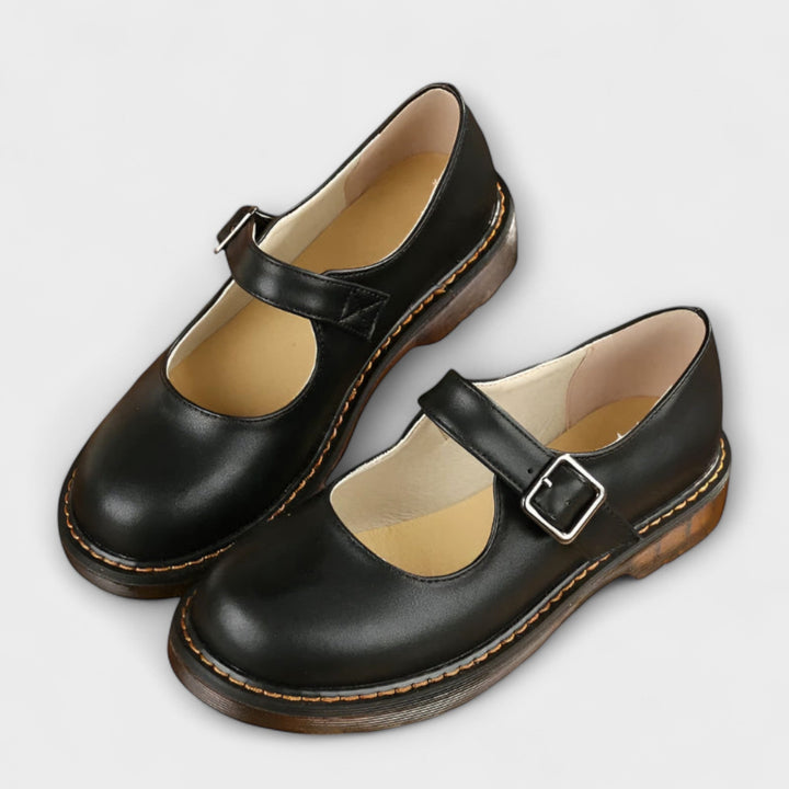 Zapatos de Mary Jane de cuero vintage para mujeres - Comodidad y estilo