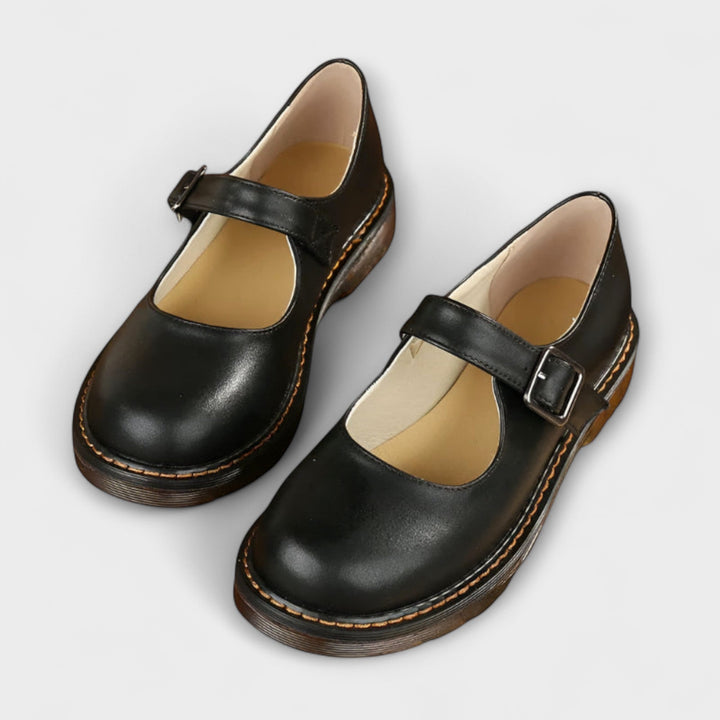 Zapatos de Mary Jane de cuero vintage para mujeres - Comodidad y estilo