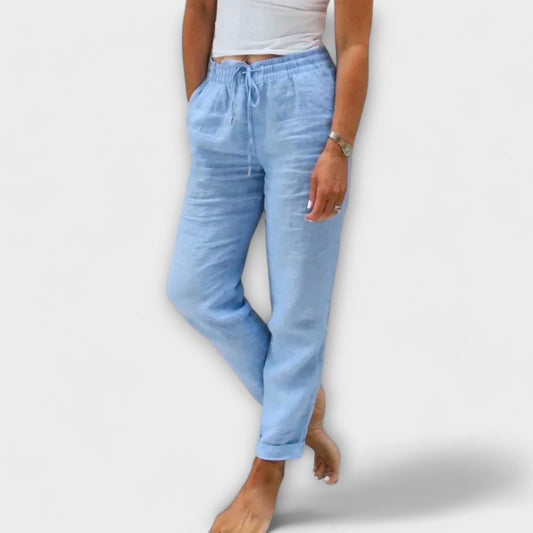Pantalones de lino ligeros para mujeres - comodidad y estilo en verano