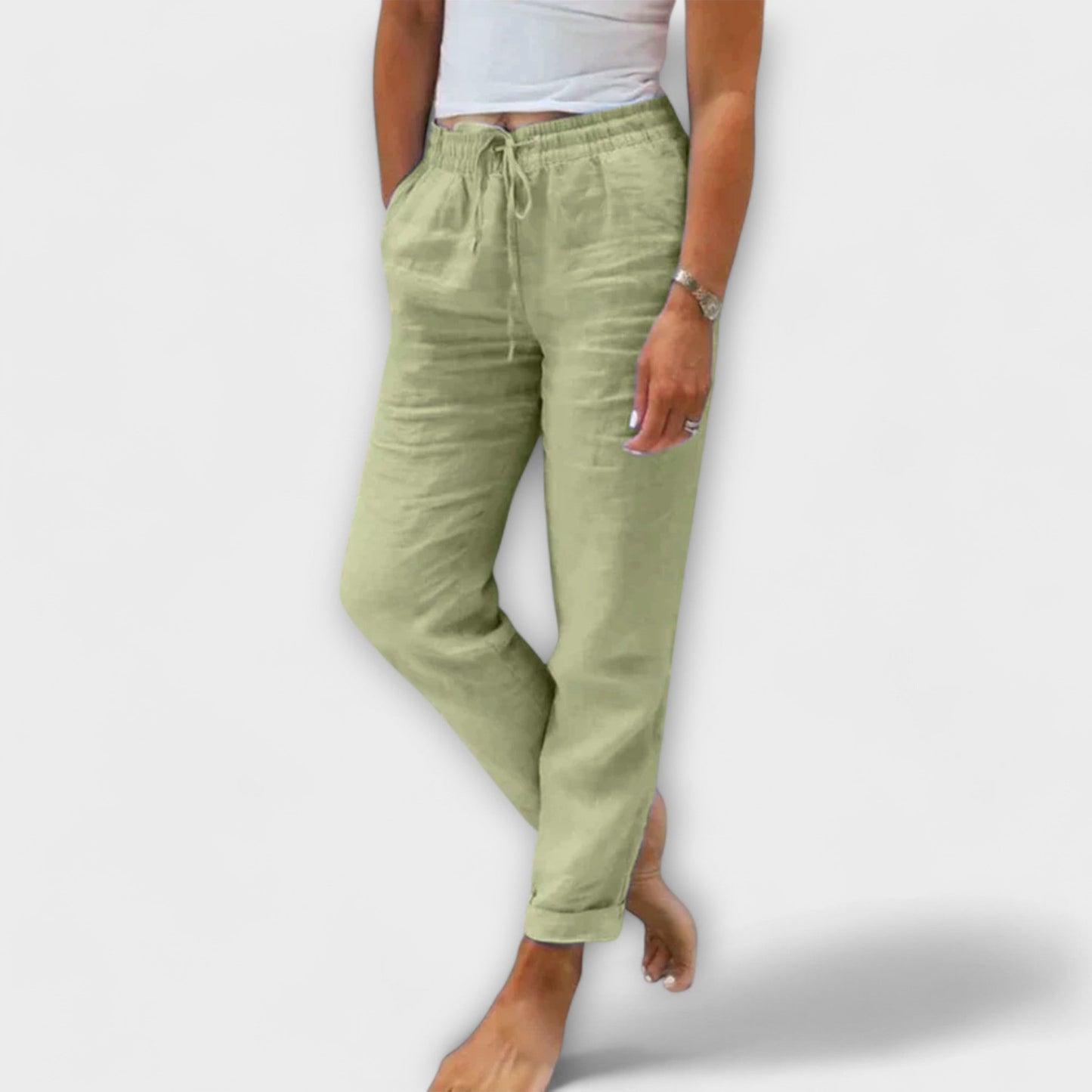 Pantalones de lino ligeros para mujeres - comodidad y estilo en verano