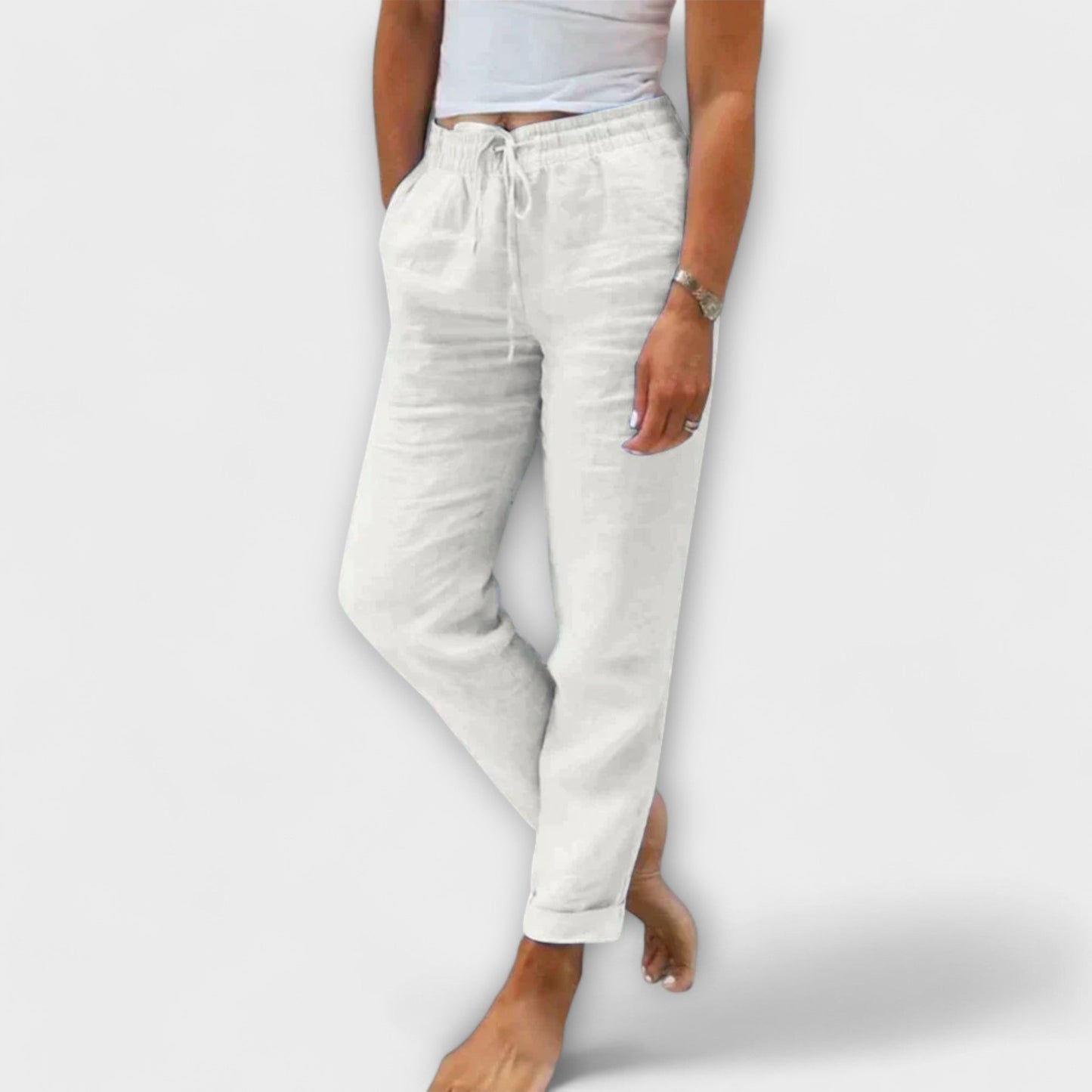 Pantalones de lino ligeros para mujeres - comodidad y estilo en verano