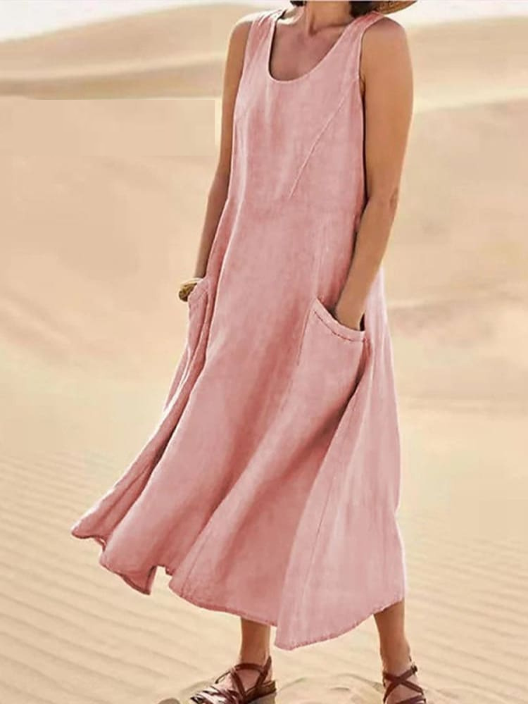 Emili - Vestido de verano elegante con cobertura de abdomen