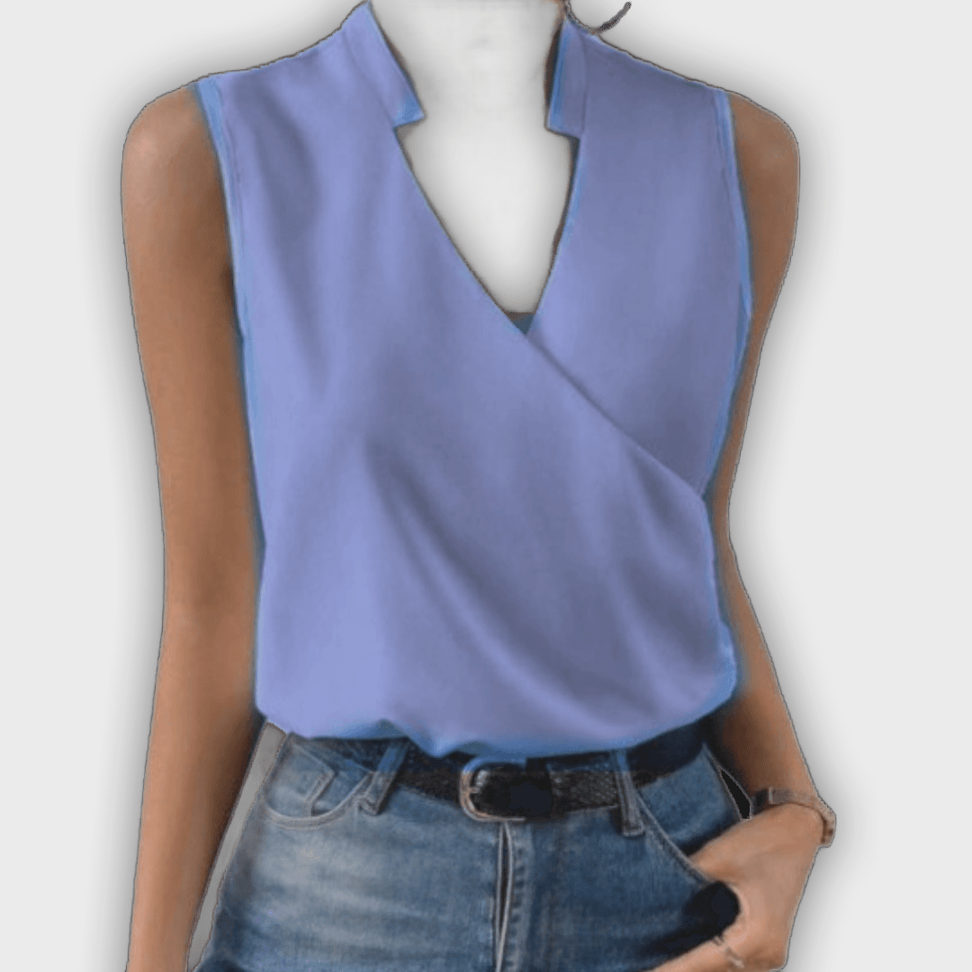 Top de verano con cuello en V para mujeres