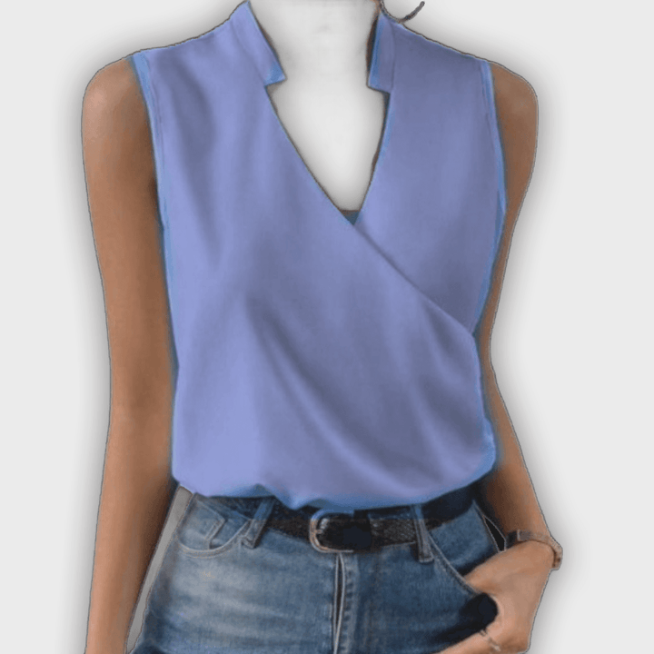 Top de verano con cuello en V para mujeres