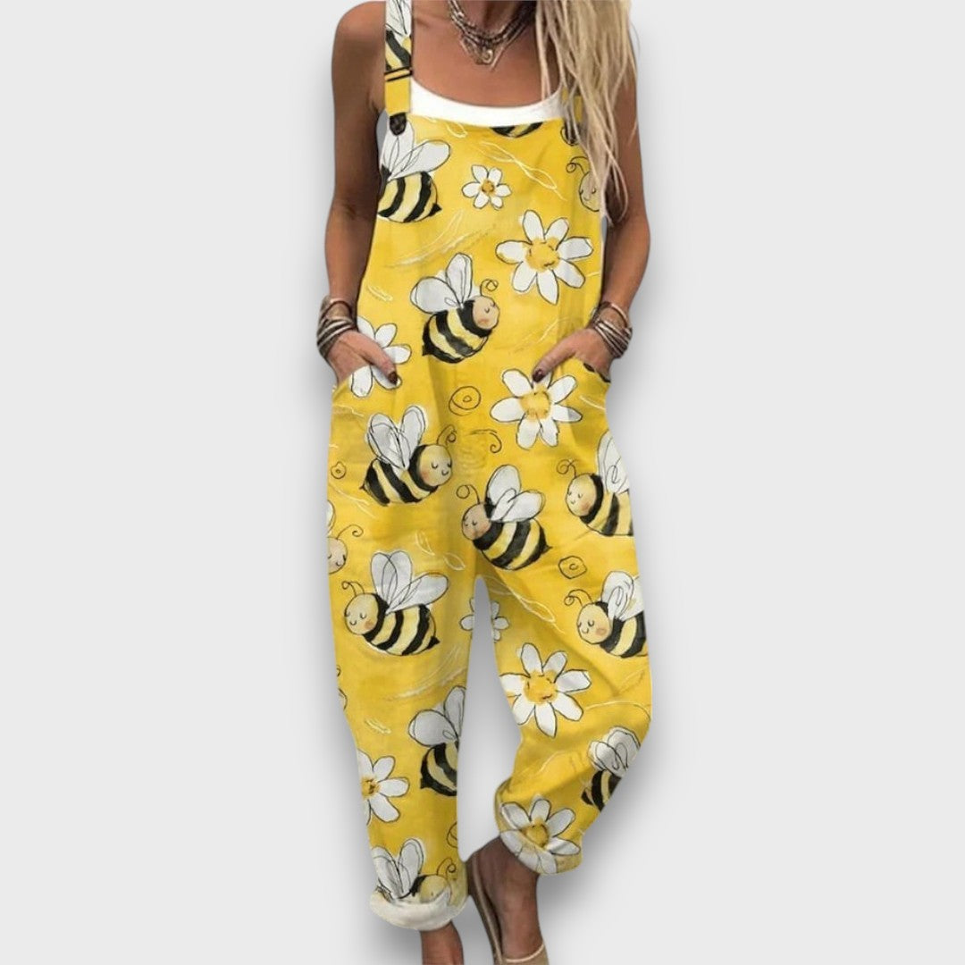 Mavi – pantalones con estampado de abejas y ambiente veraniego