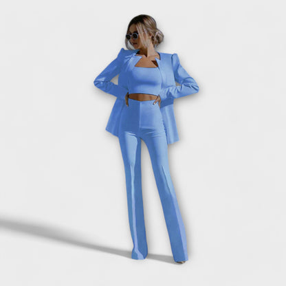 Selina - Conjunto elegante de 3 piezas (blazer, top, pantalones)