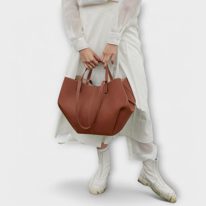 Bolso de mano de cuero italiano elegante - Bolso Aura