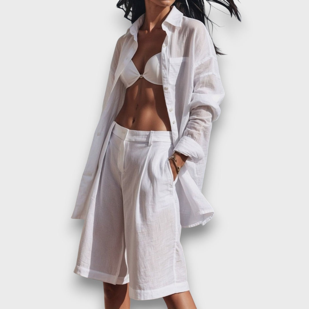 Eisa – Conjunto de camiseta con pantalones cortos