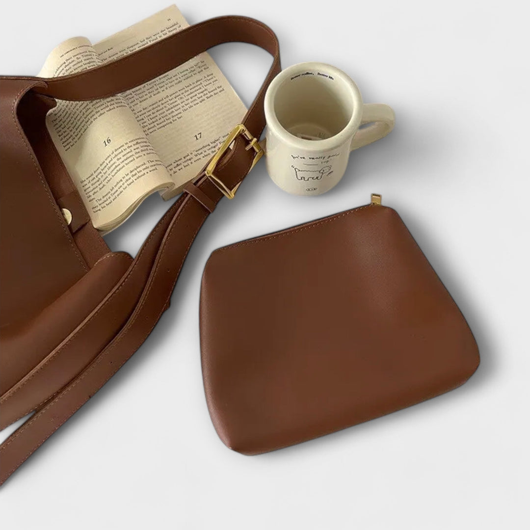 Bolso de hombro elegante de cuero PU