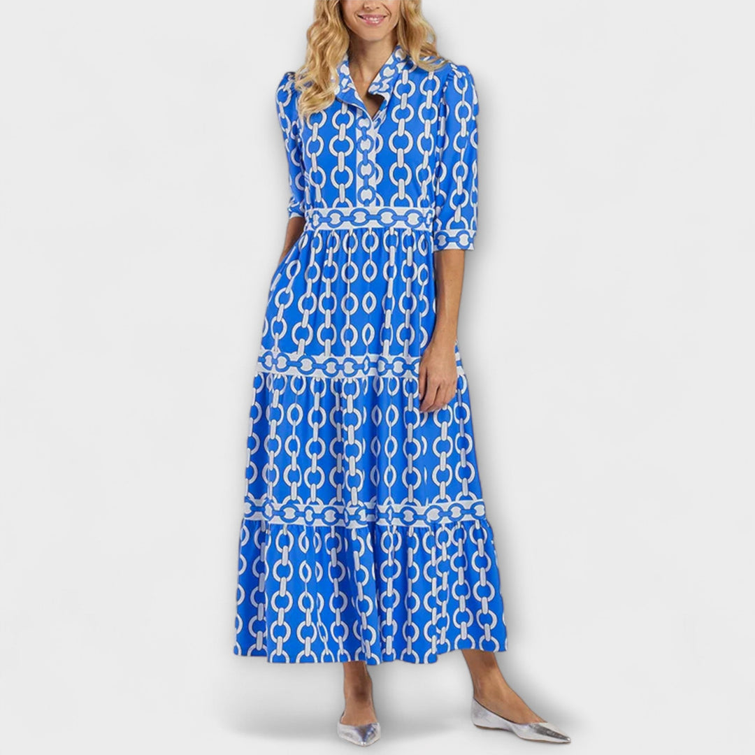 Vestidos midi con estampado de cadena