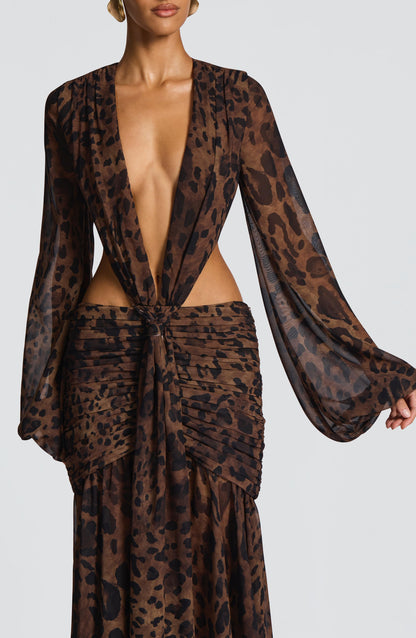 Vestidos Maxi Andrina - Estampado de Tigre