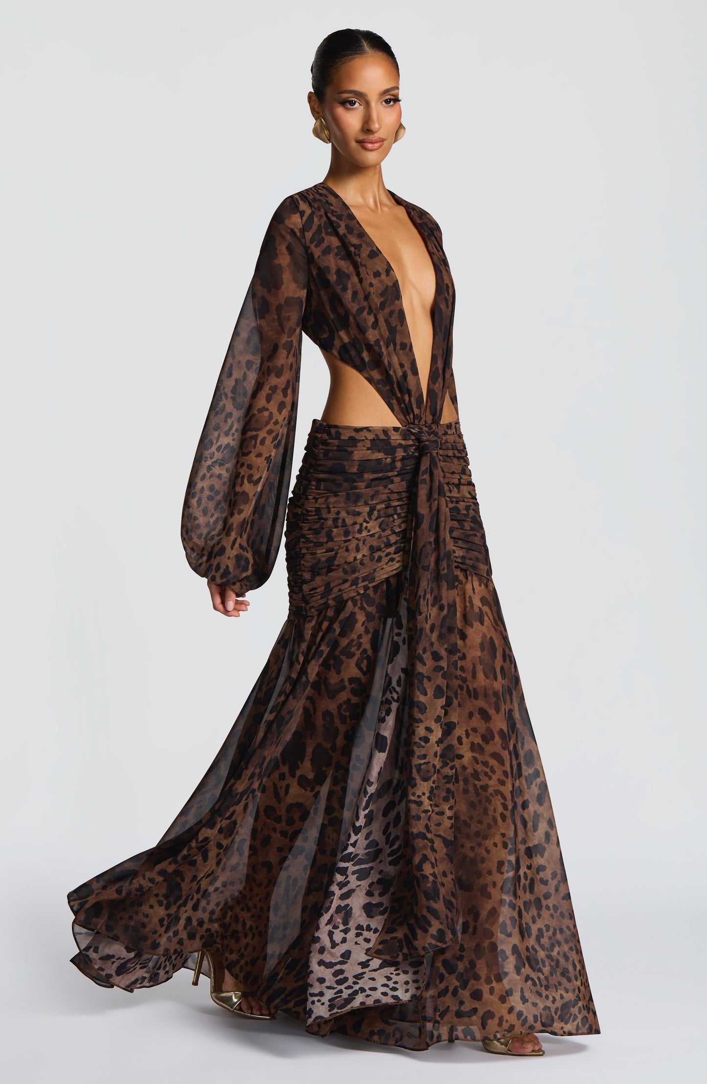 Vestidos Maxi Andrina - Estampado de Tigre