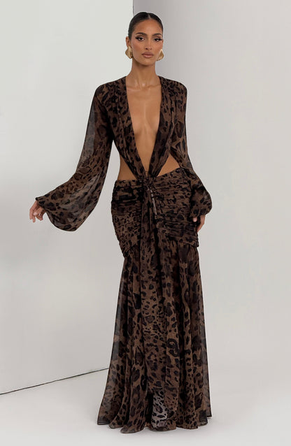 Vestidos Maxi Andrina - Estampado de Tigre