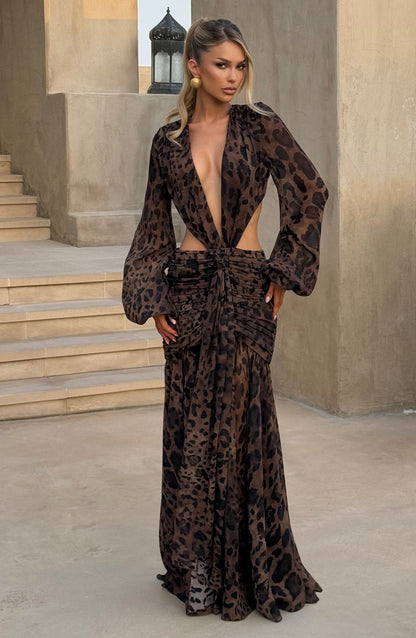 Vestidos Maxi Andrina - Estampado de Tigre