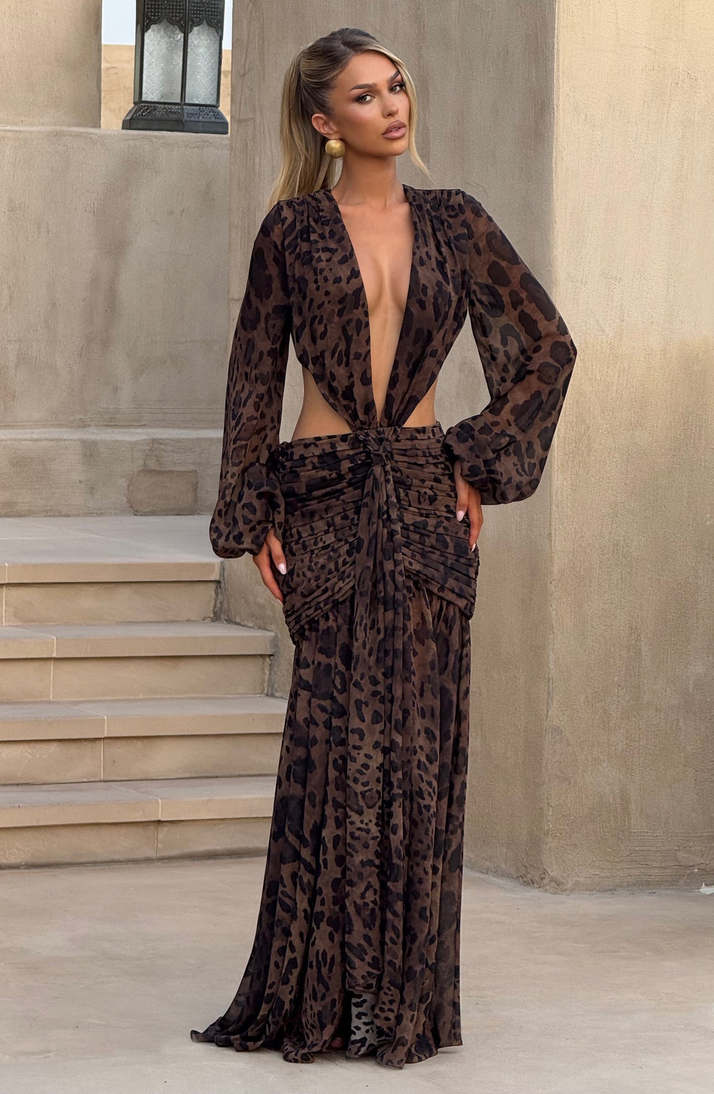 Vestidos Maxi Andrina - Estampado de Tigre