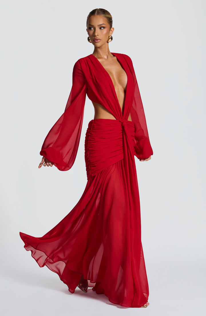 Vestidos maxi Andrina - Rojo