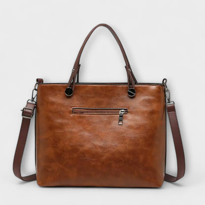 Bolso de cuero elegante de Laura - Bolso tote funcional y estiloso