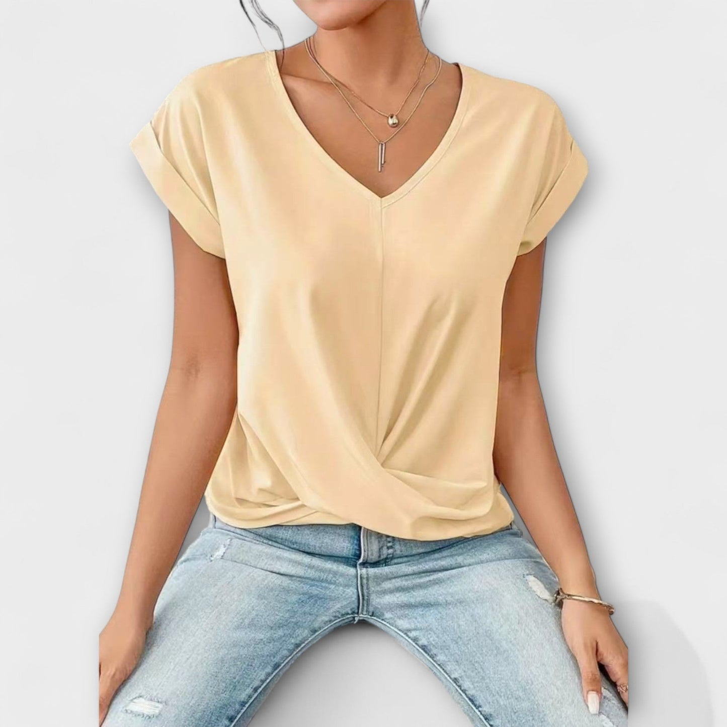 Top con cuello en V
