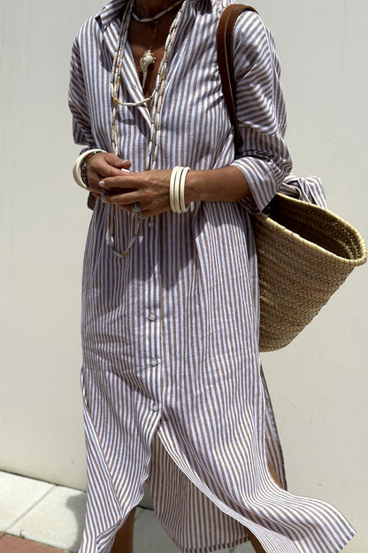 Vestidos de camisa elegantes con rayas