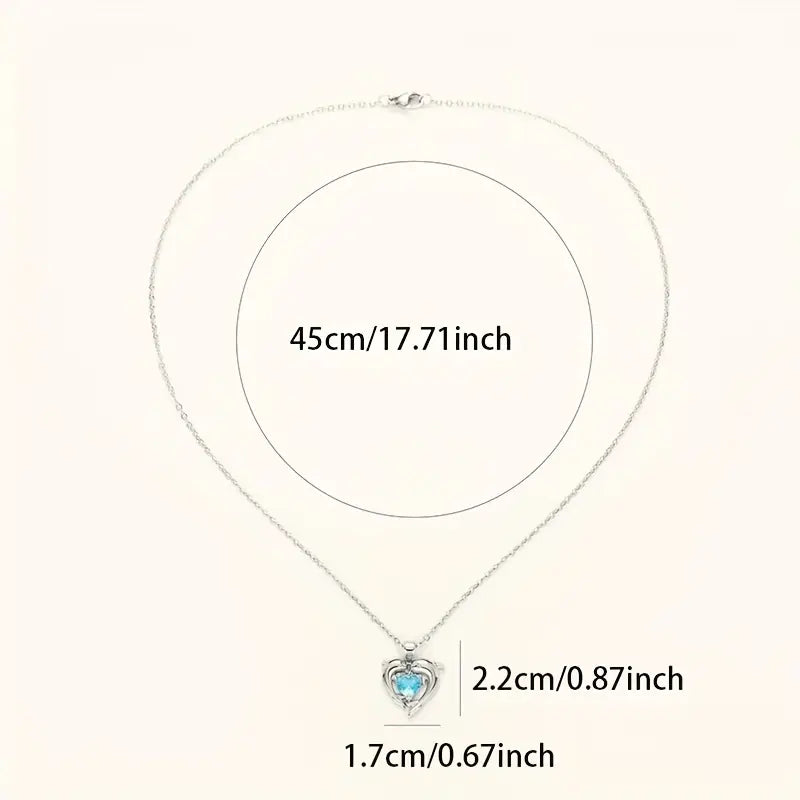 Collar Gemelos Corazón del Océano