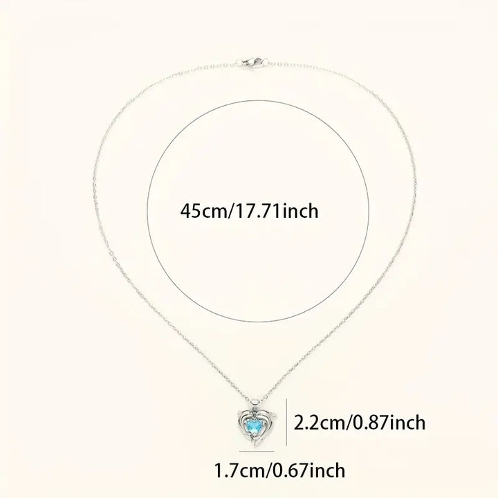 Collar Gemelos Corazón del Océano