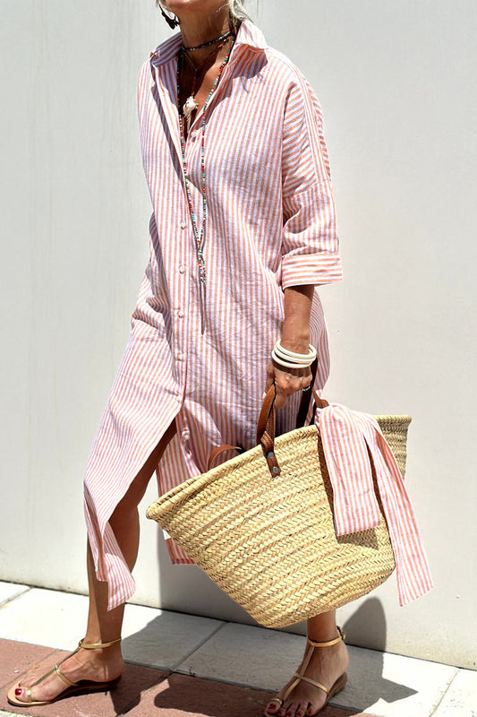 Vestidos de camisa elegantes con rayas