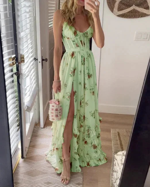 Sonia | Vestido midi con estampado de flores