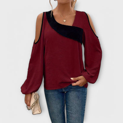 Camisa de cuello cuadrado con mangas largas Scarlet