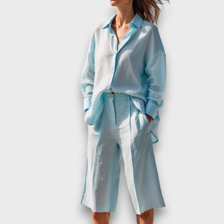 Eisa – Conjunto de camiseta con pantalones cortos