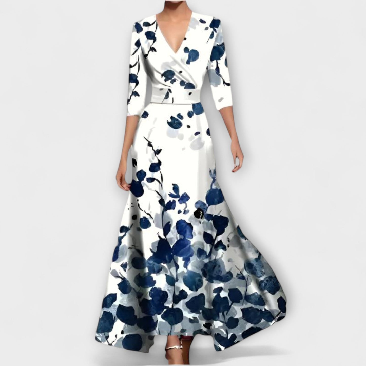 Vestido de mujer elegante con mangas de moda