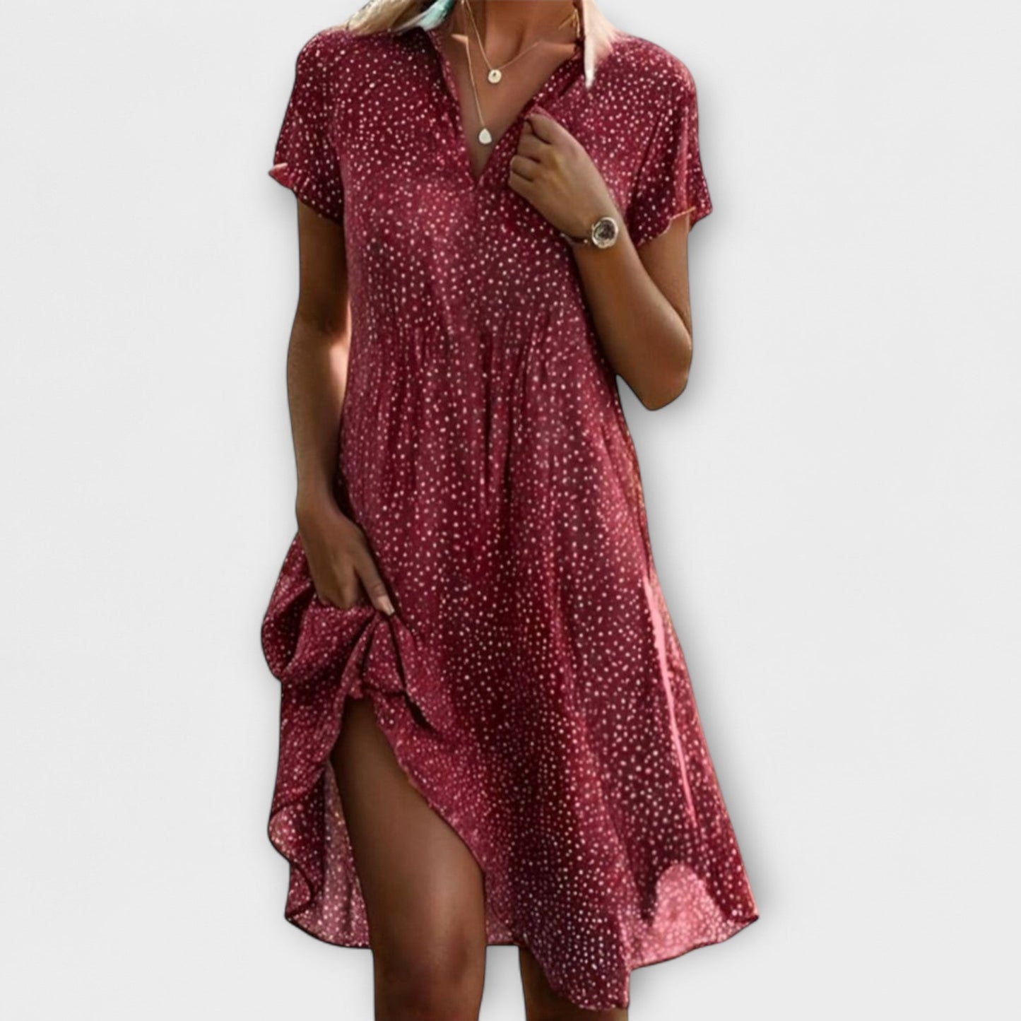 Vestido Sofía Clásico Ligero de Verano con Diseño Retro