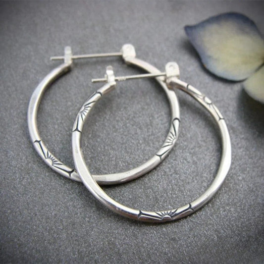Pendientes vintage plateados