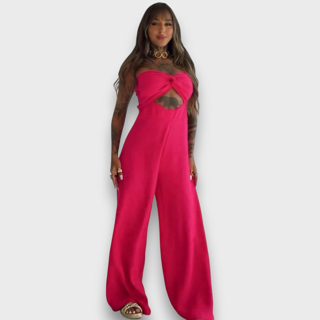 Saloma – Vestido jumpsuit con corte y detalle en la parte posterior