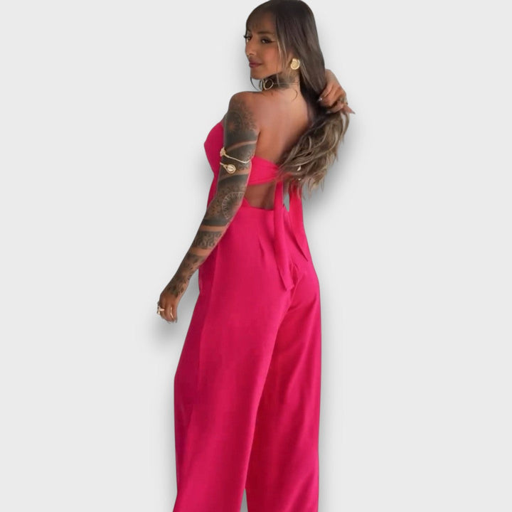 Saloma – Vestido jumpsuit con corte y detalle en la parte posterior