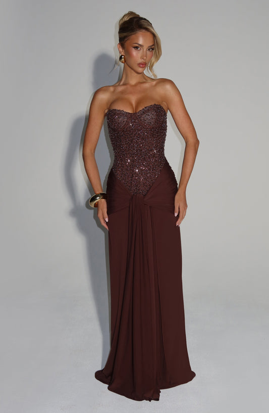 Vestidos Maxi Karina - Ciruela Marrón